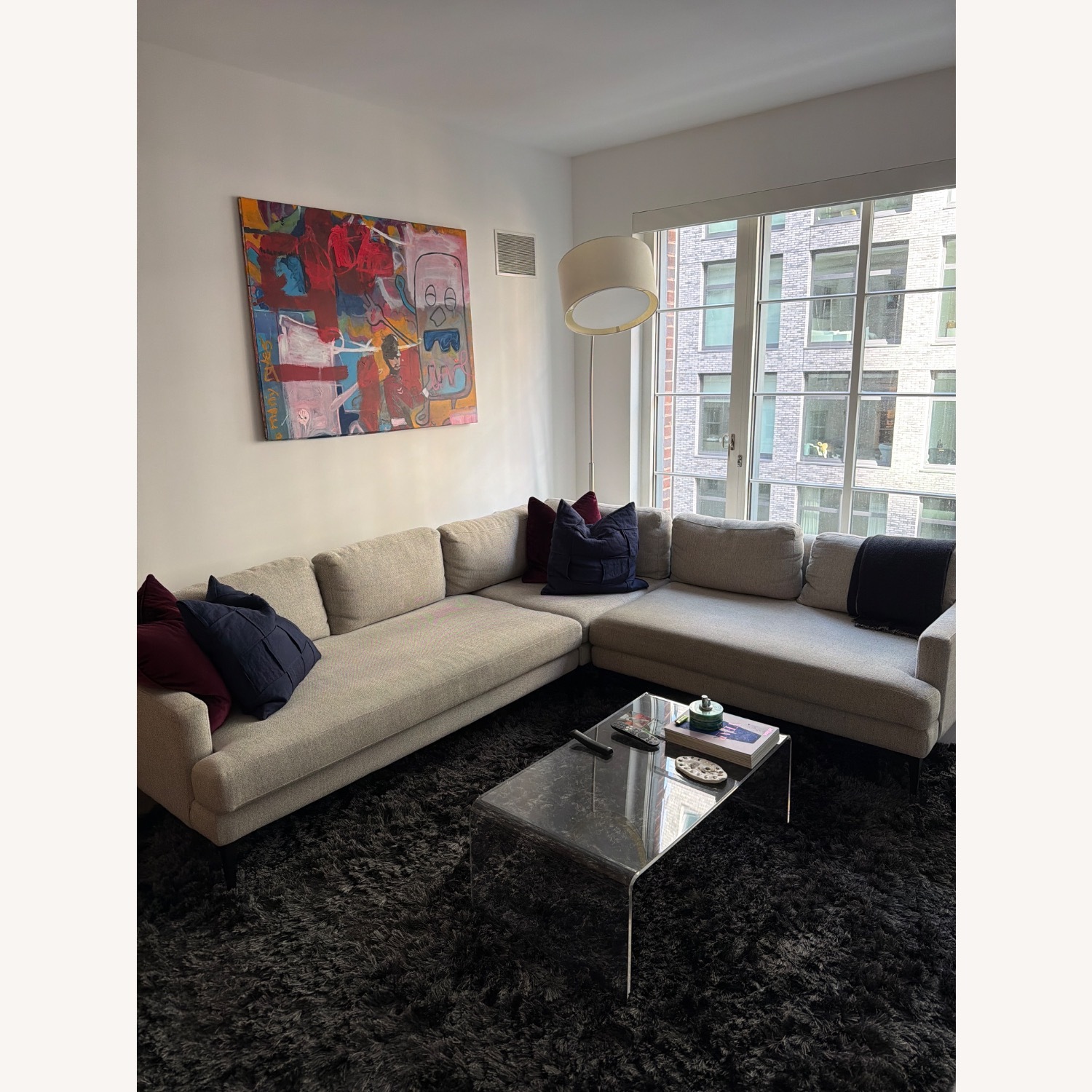 West Elm Andes Light Gray 3+ Piece Sectional - image-1