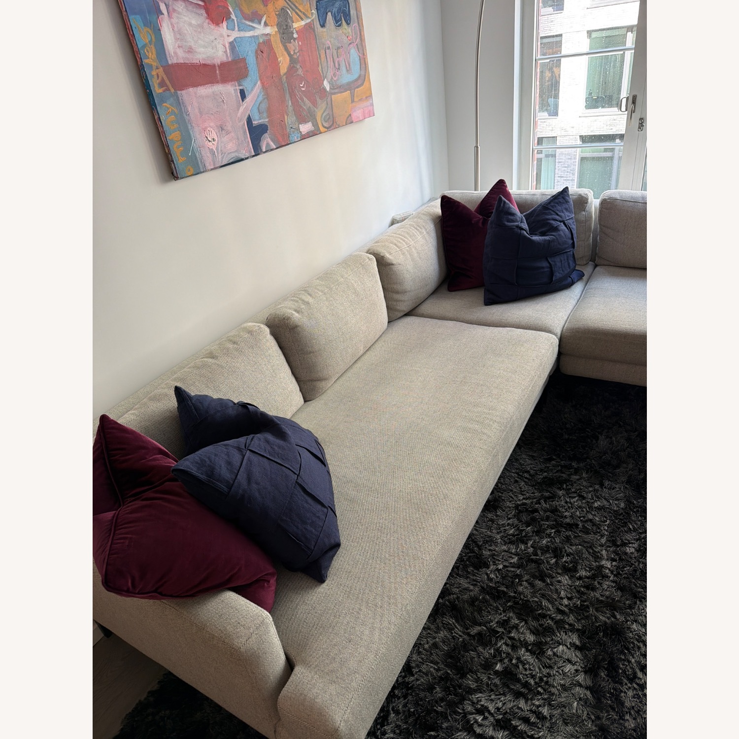 West Elm Andes Light Gray 3+ Piece Sectional - image-2