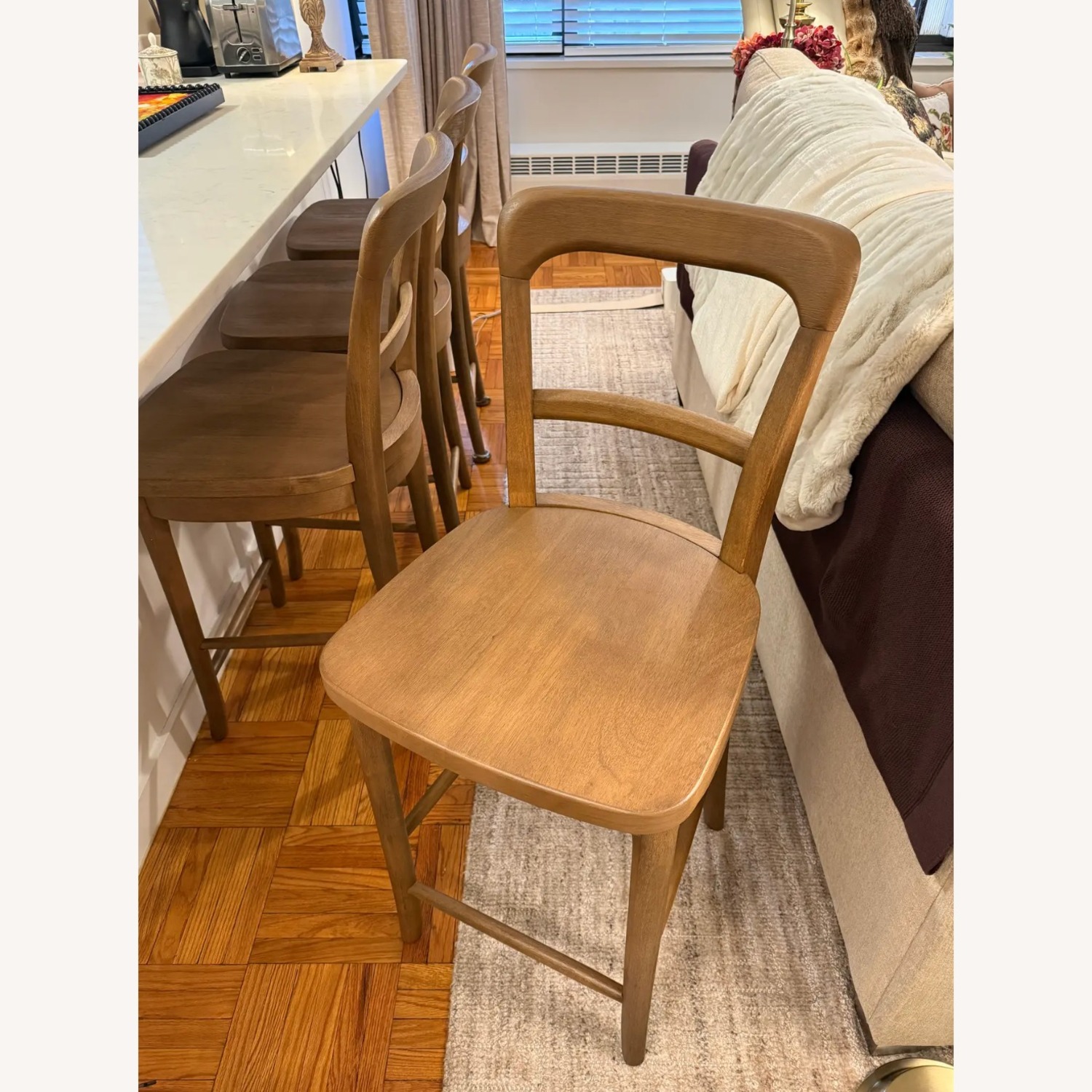 Set of 4 Pottery Barn Cline Counter Stools - image-1