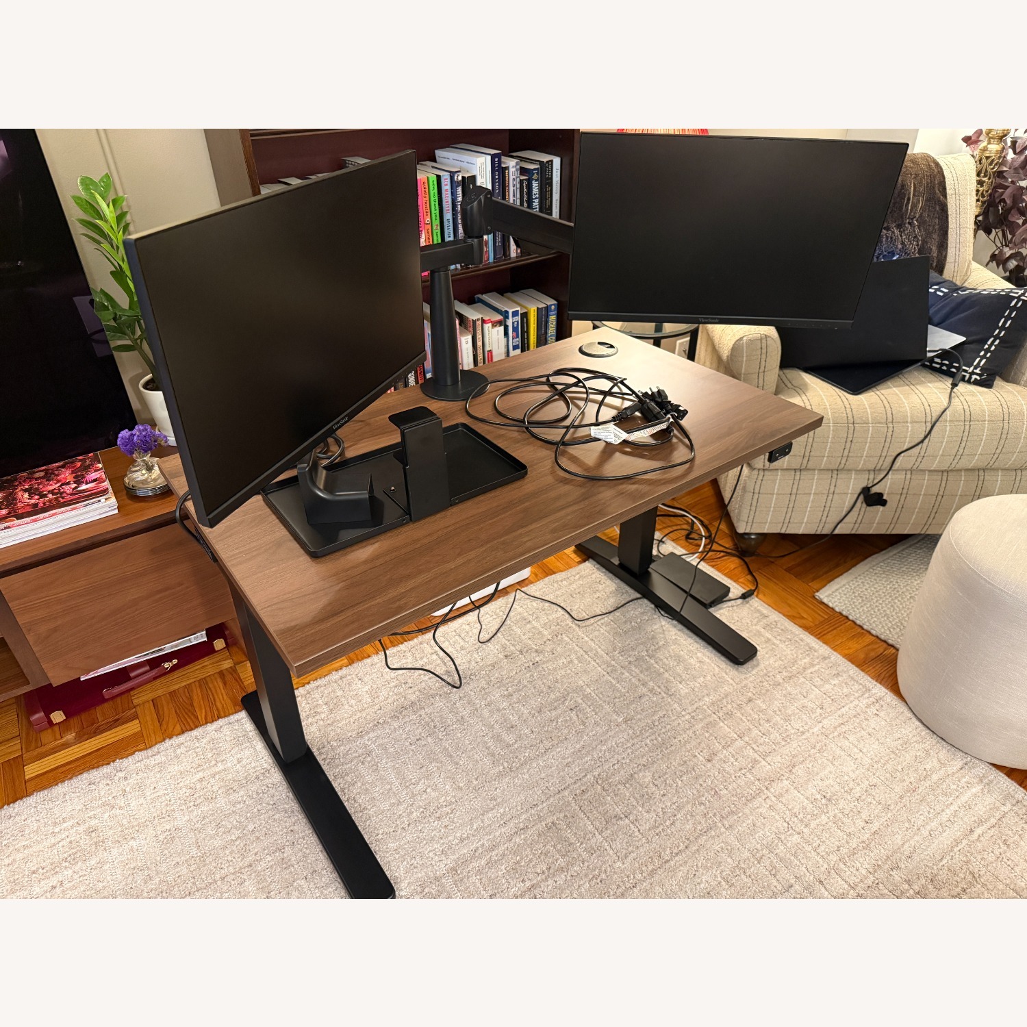 V2 Dark Brown Wood Desk - image-2