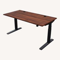 V2 Dark Brown Wood Desk