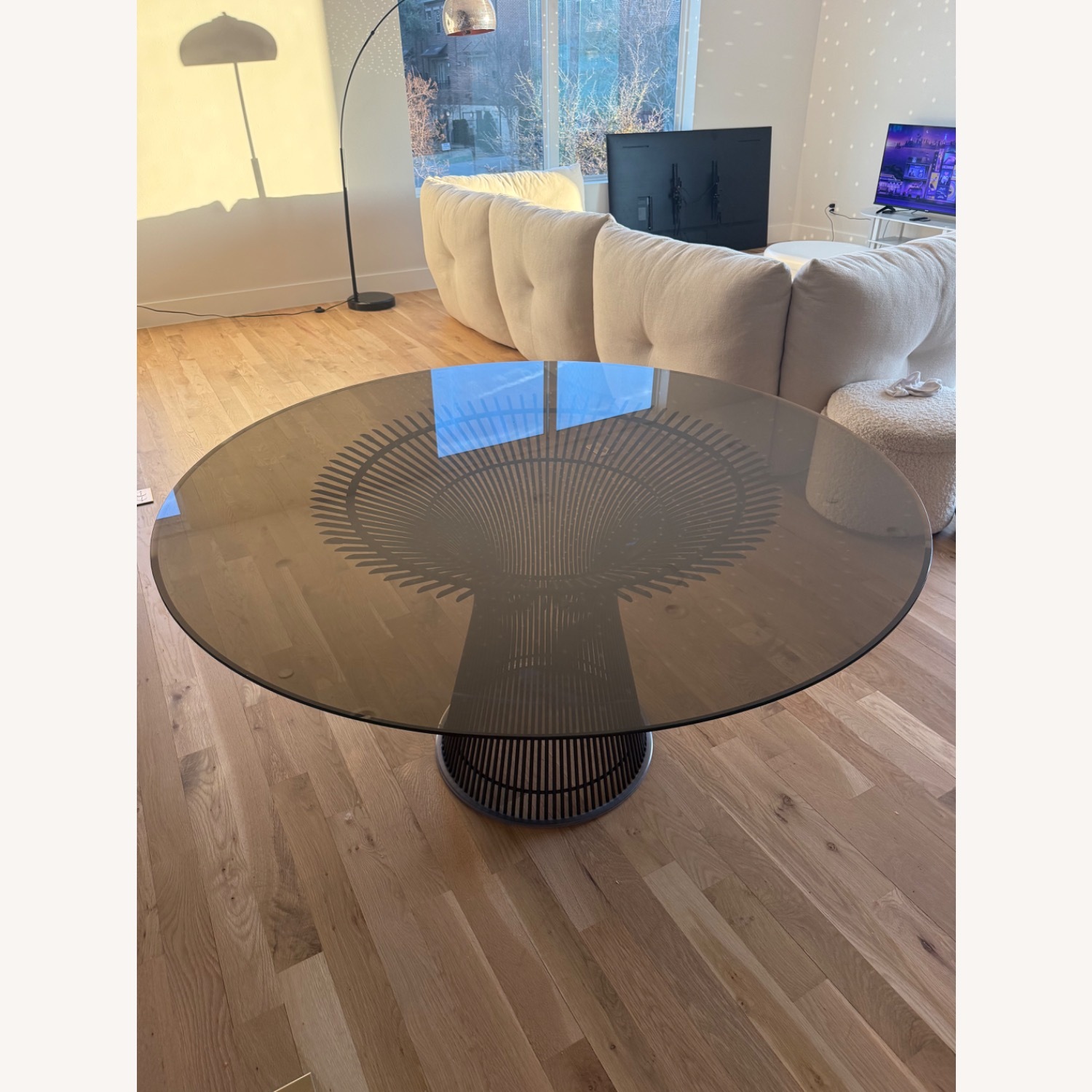 Warren Platner Black/Bronze Glass Dining Table - image-1