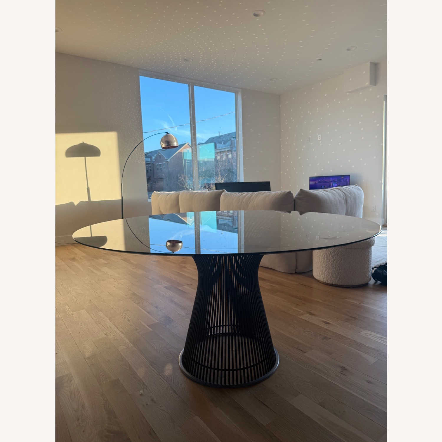 Warren Platner Black/Bronze Glass Dining Table - image-4