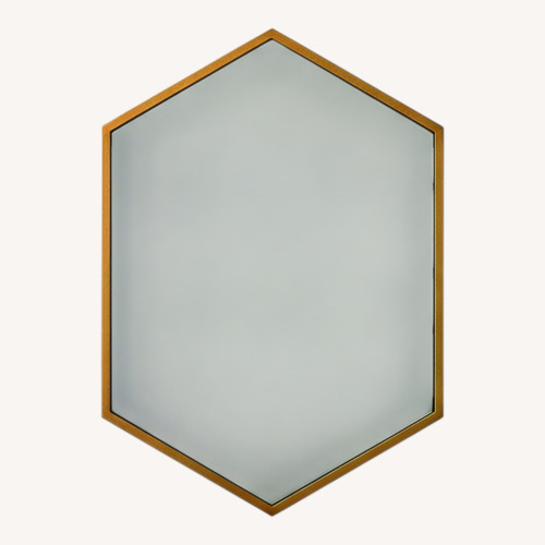 Used West Elm Metal Frame Hexagon Wall Mirror for sale on AptDeco