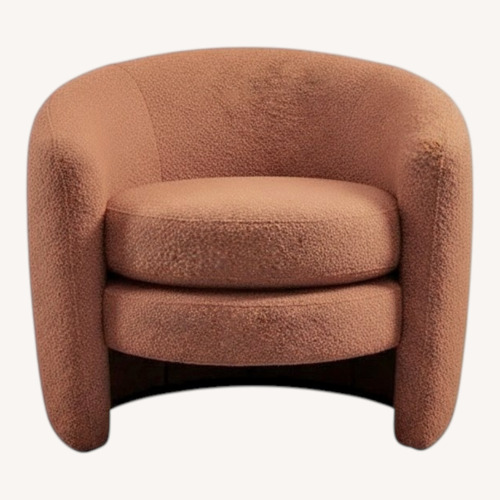 Used Terracotta Boucle Round Accent Chairs for sale on AptDeco
