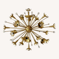 Gold Metal Sputnik Chandelier
