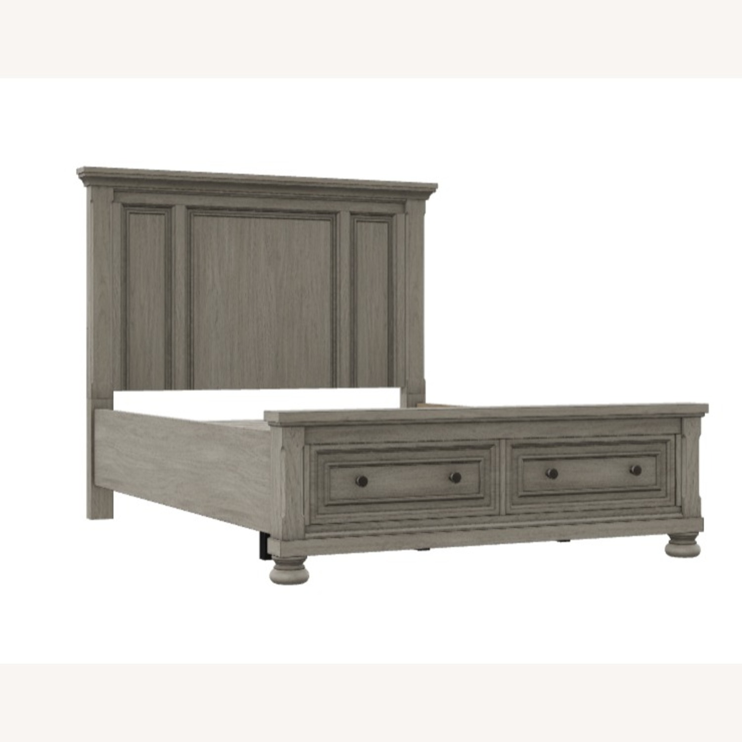 Lettner Light Gray Wood Queen Bed - image-7
