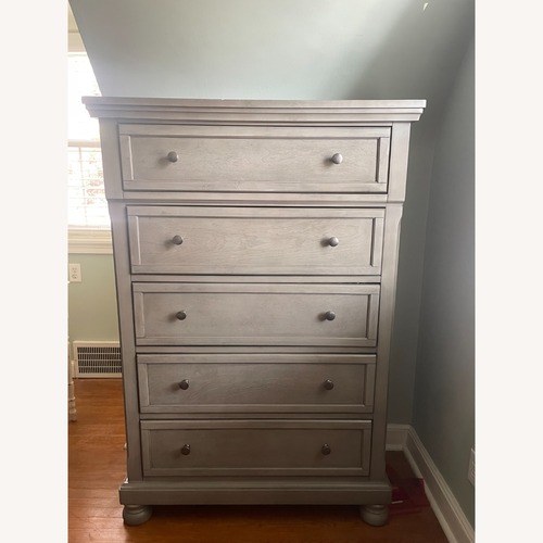 Used Ashley Furniture Lettner Light Gray Wood Dresser for sale on AptDeco
