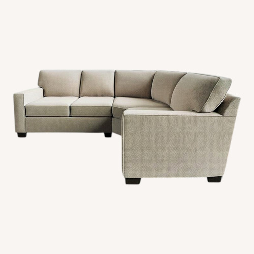 Used Pottery Barn Buchanan Square Arm Upholstered Left Arm 3-Piece Wedge Sectional for sale on AptDeco