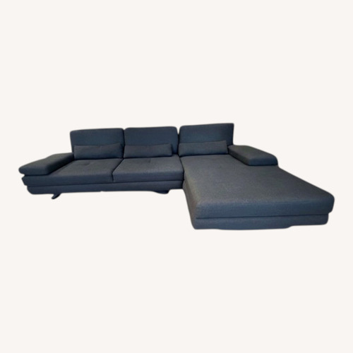 Used Lazzoni Mony Black Fabric 3+ Piece Sectional for sale on AptDeco