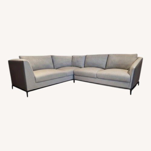 Used Lazzoni Ikon Natural Fabric 2 Piece Sectional for sale on AptDeco