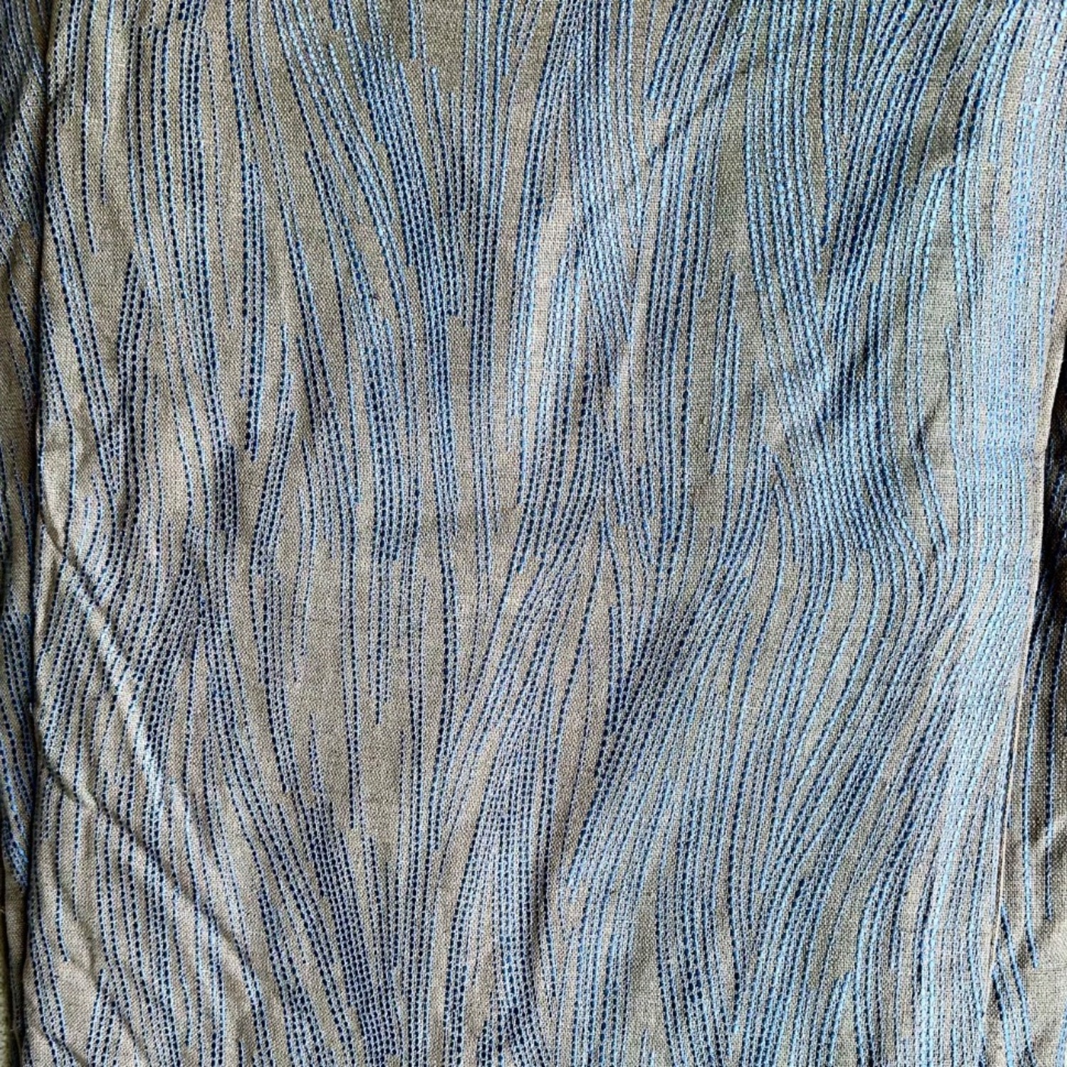 Light Gray Fabric Curtain - image-5