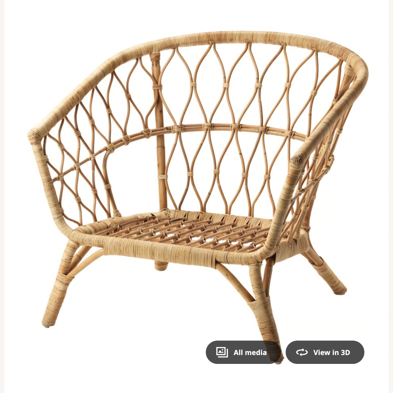 IKEA Natural Bamboo Accent Chair - image-1