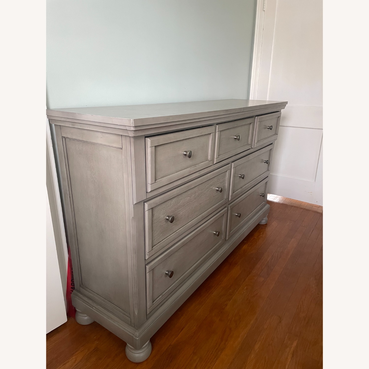 Ashley Furniture Lettner Light Gray Wood Dresser - image-2