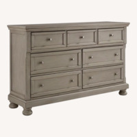 Ashley Furniture Lettner Light Gray Wood Dresser
