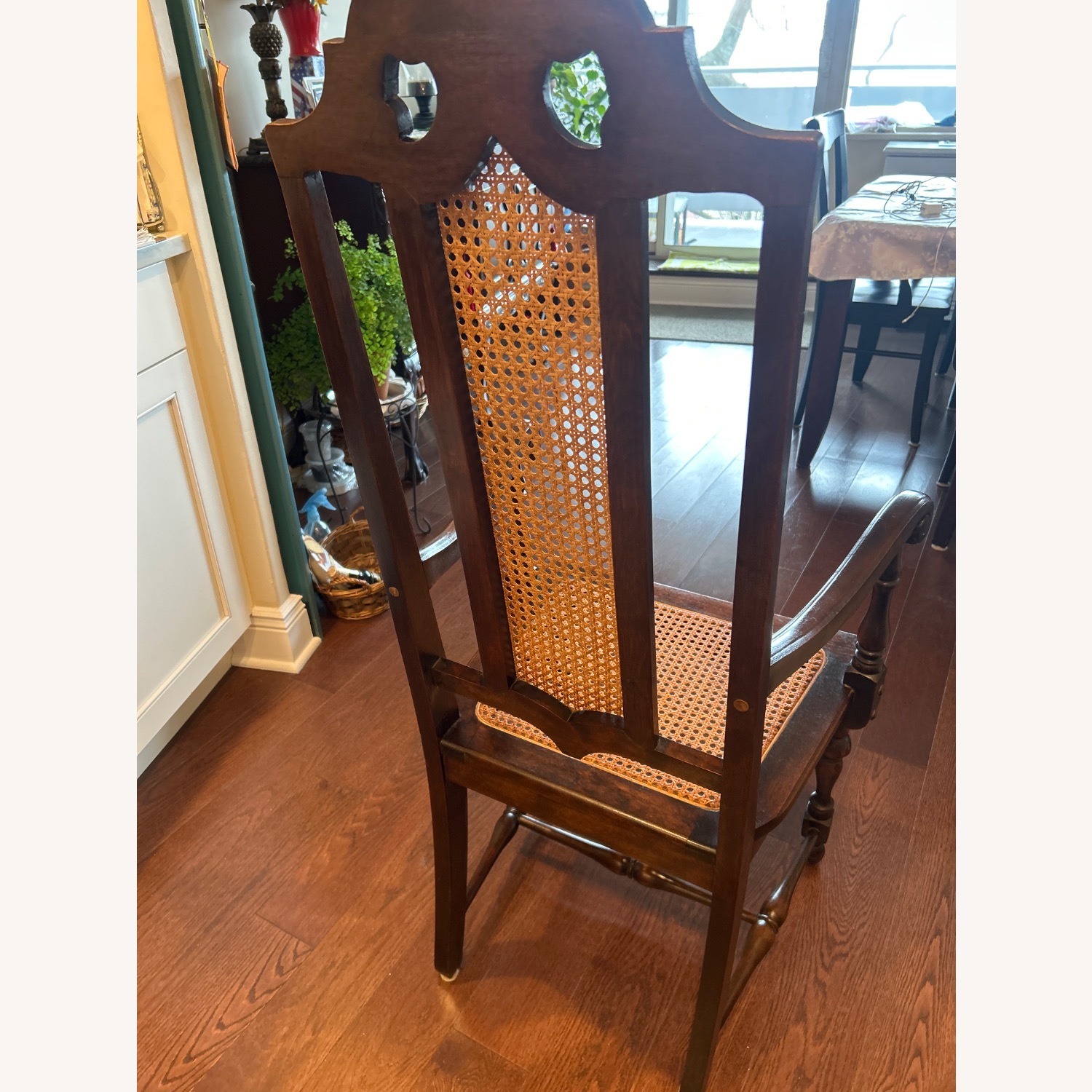 Antique Wood & Cane Dining/Accent Chair - image-3