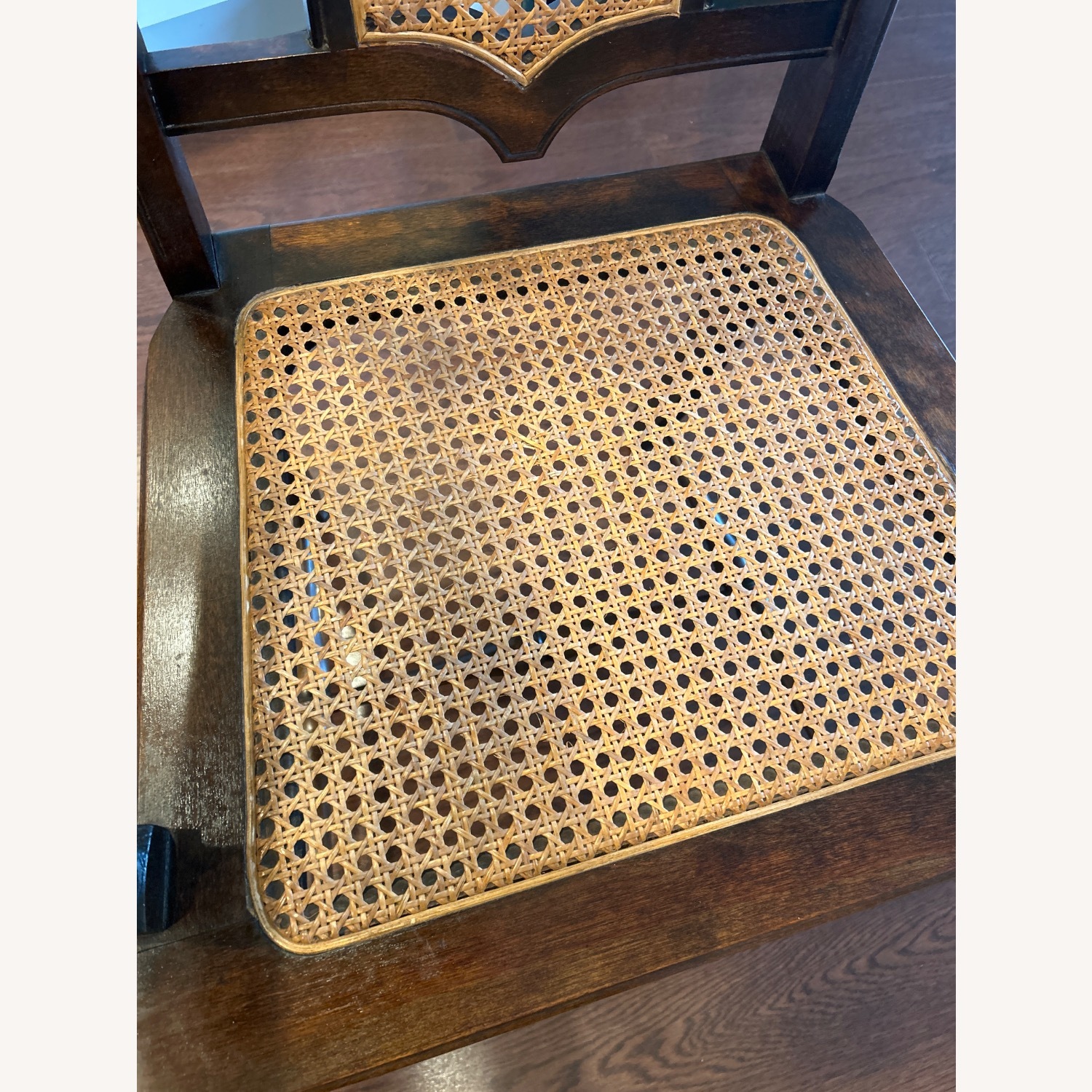Antique Wood & Cane Dining/Accent Chair - image-6