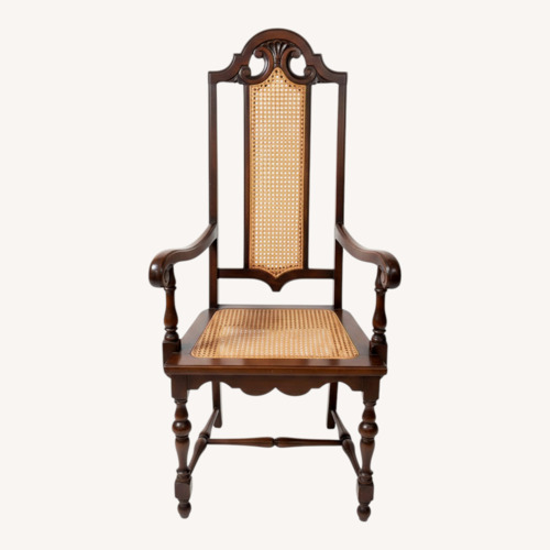 Used Antique Wood & Cane Dining/Accent Chair for sale on AptDeco