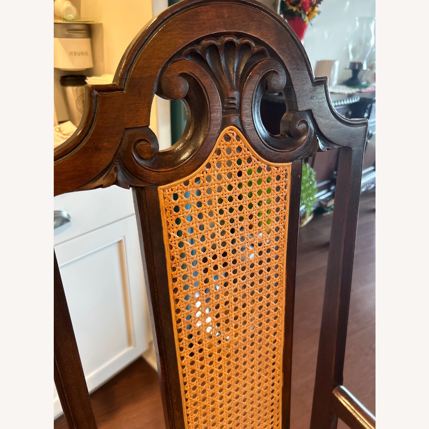 Antique Wood & Cane Dining/Accent Chair - image-4