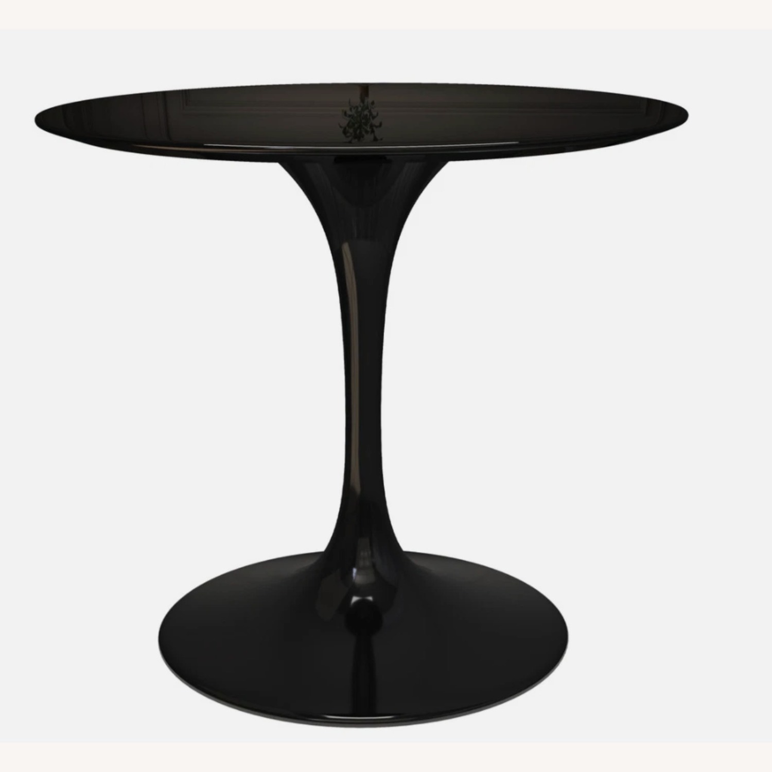 Tulip Fiberglass Dining Table , 36" Round Black - image-1