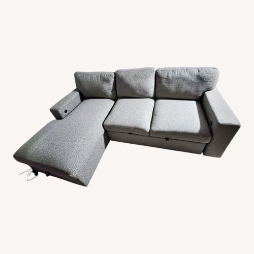 Used Modern Gray Sectional Sleeper Sofa for sale on AptDeco