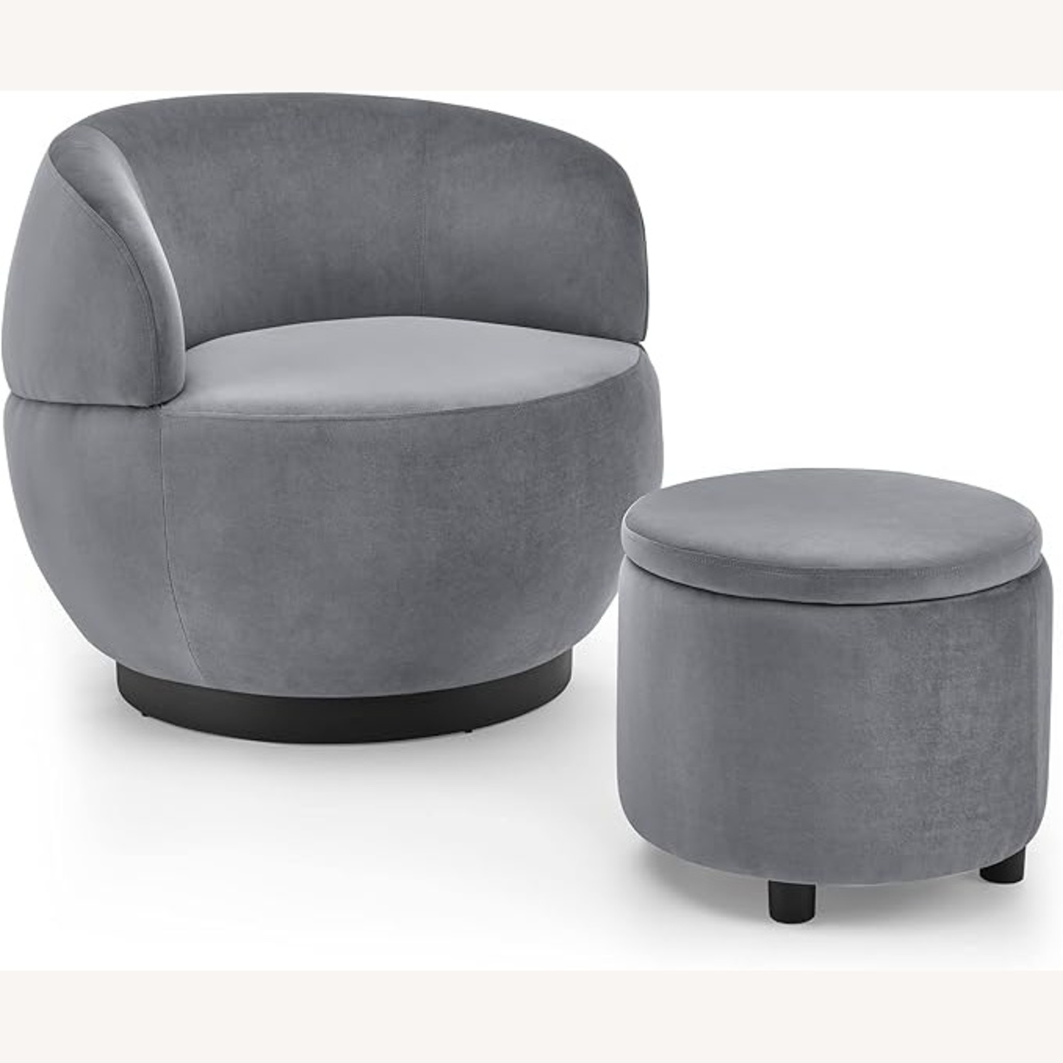 Dark Gray Accent Chairs - image-4
