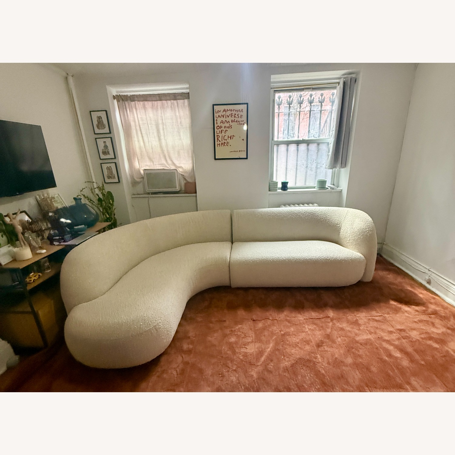 West Elm Laurent Alabaster Yarn 2 Piece Sectional - image-1