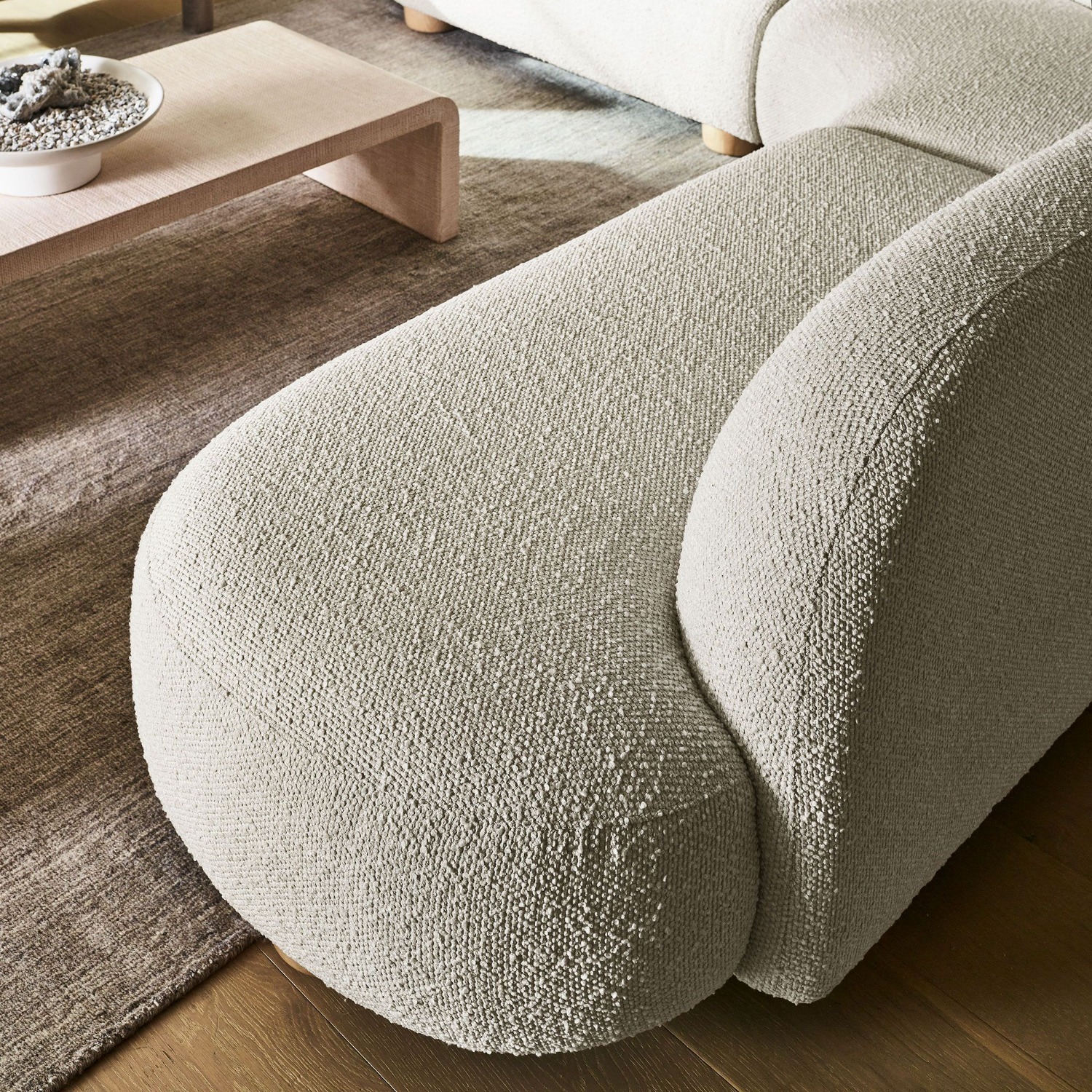 West Elm Laurent Alabaster Yarn 2 Piece Sectional - image-3