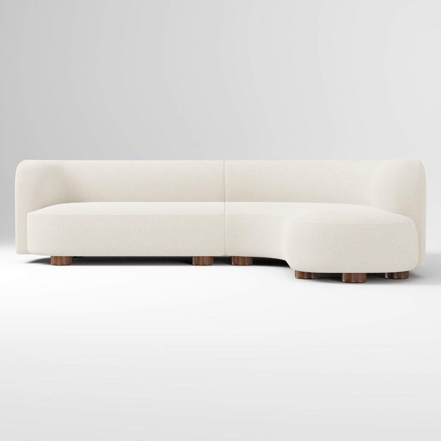 West Elm Laurent Alabaster Yarn 2 Piece Sectional - image-4