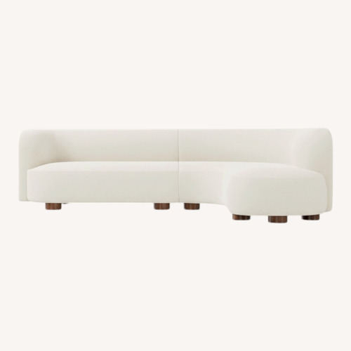 Used West Elm Laurent Alabaster Yarn 2 Piece Sectional for sale on AptDeco