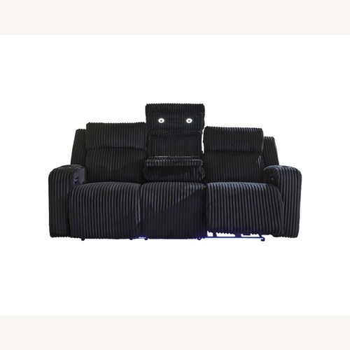 Used Black Fabric 2 Piece Sectional for sale on AptDeco