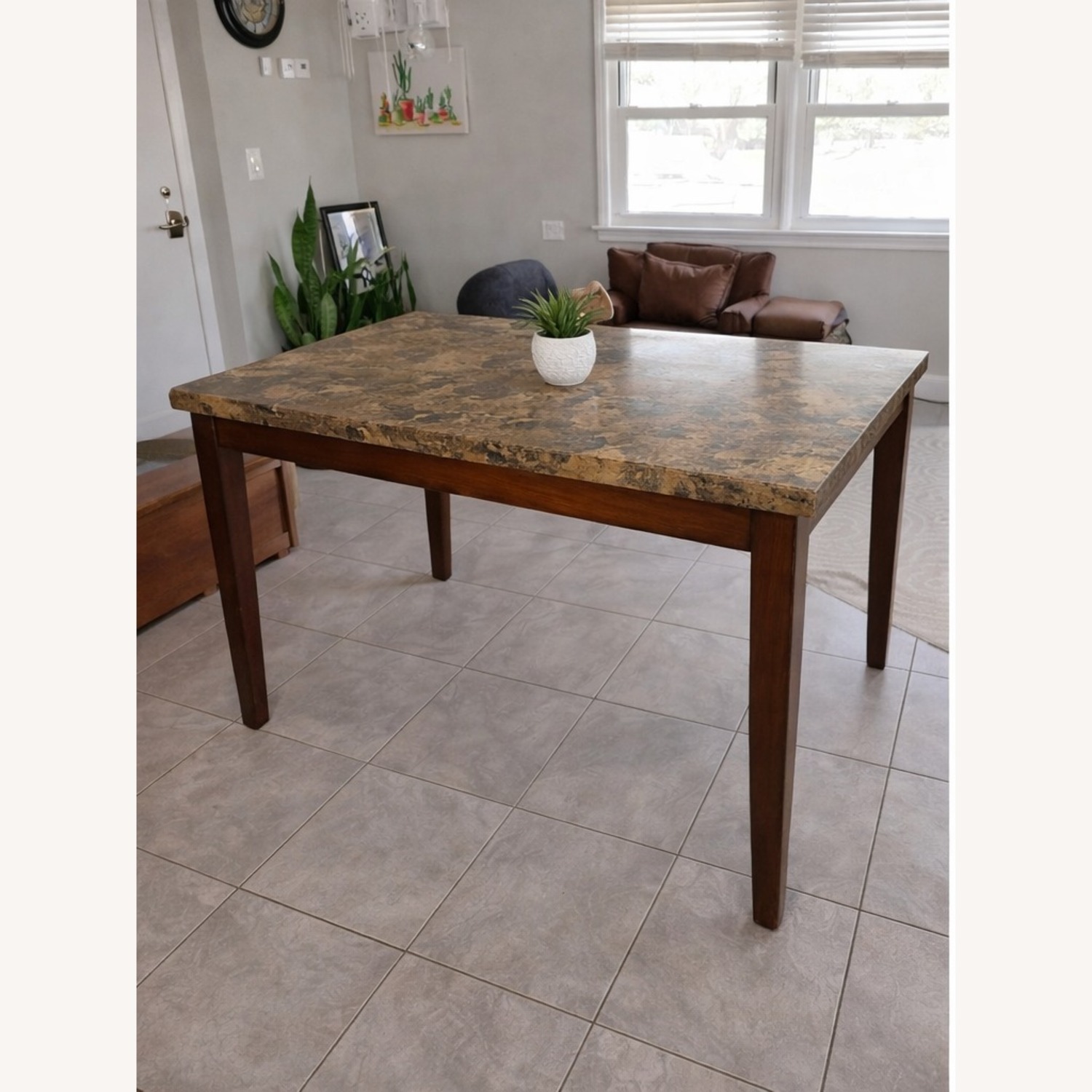 Dark Brown Dining Table - image-2
