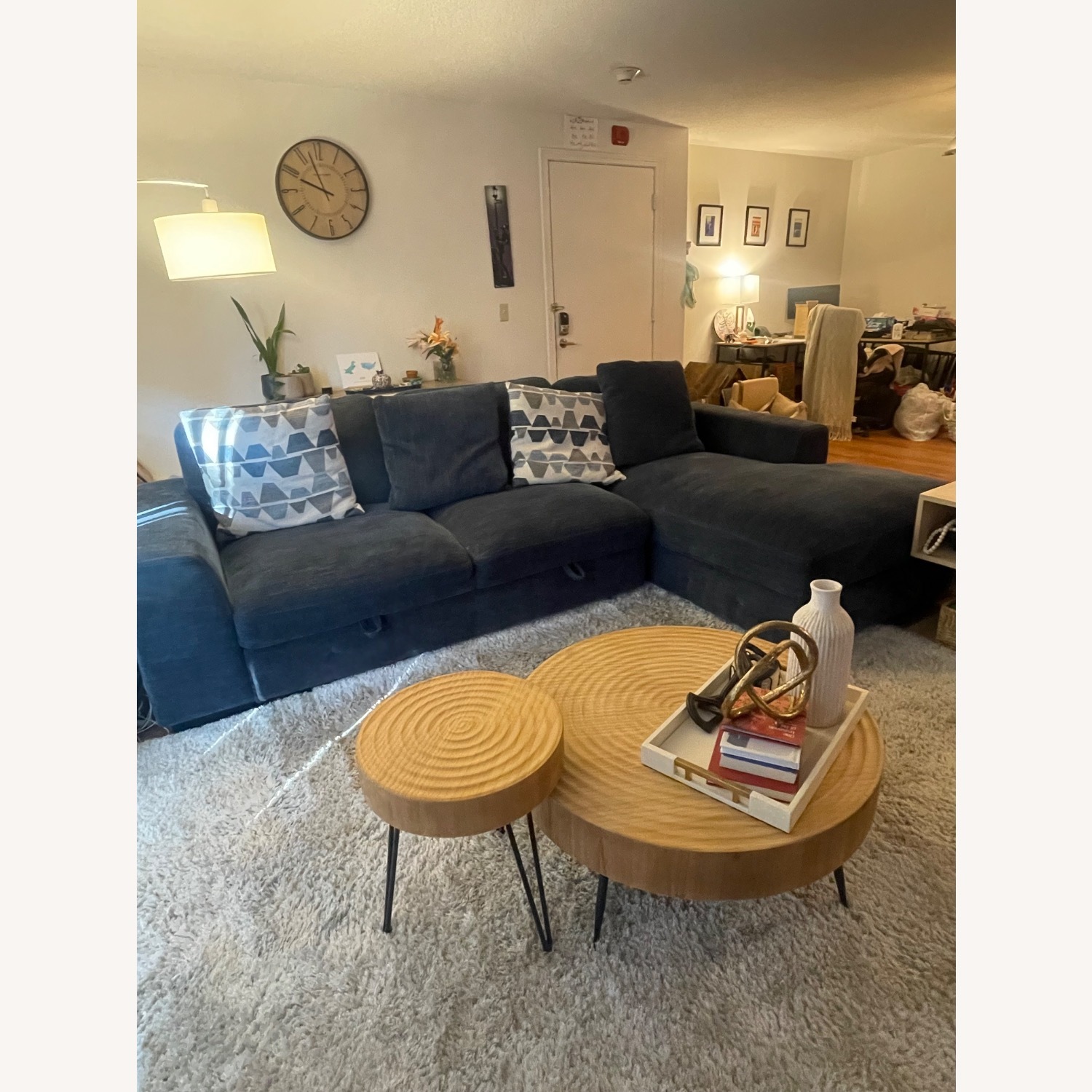 Bob's Discount Furniture 2 Piece Sectional With Pull Out and Storage - image-1