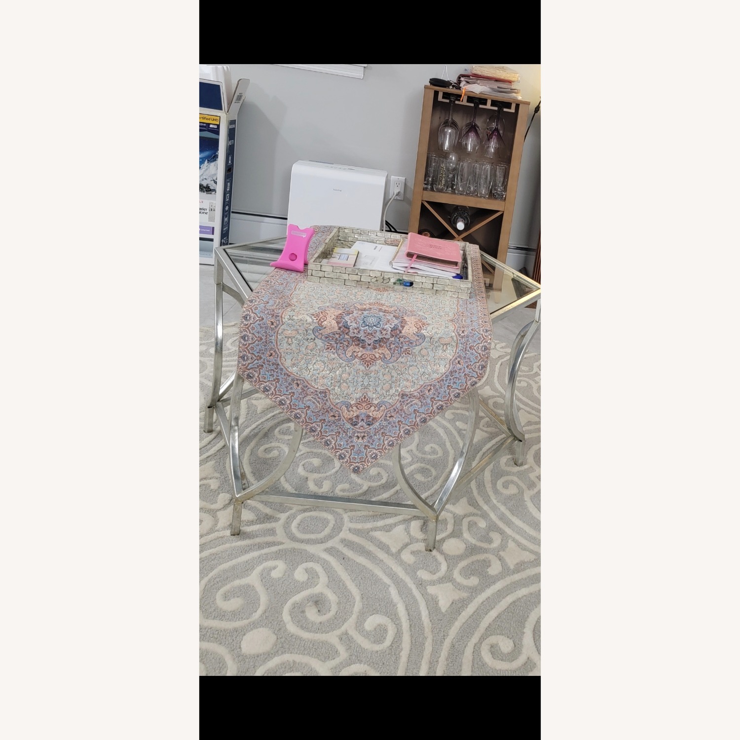 Home Goods Silver Coffee Table - image-3
