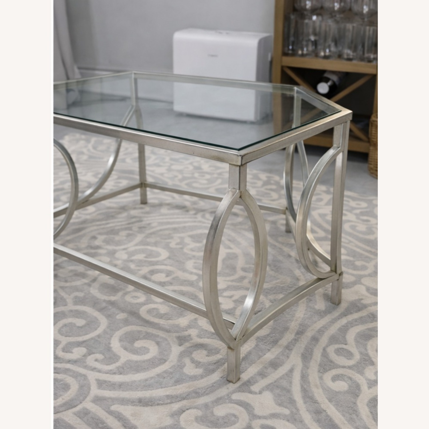 Home Goods Silver Coffee Table - image-2