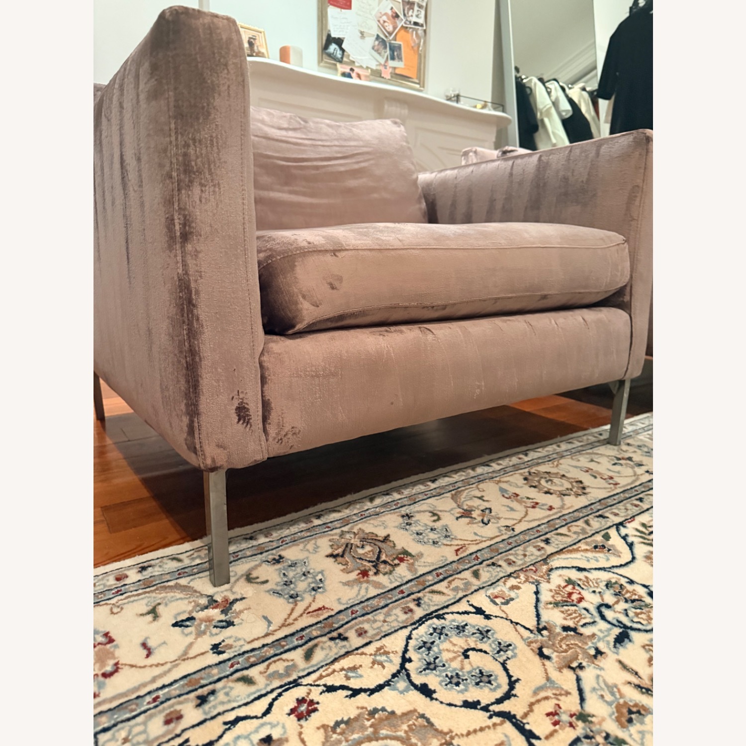 ABC Carpet and Home Cobble Hill Purple Velvet Accent Chairs - image-5