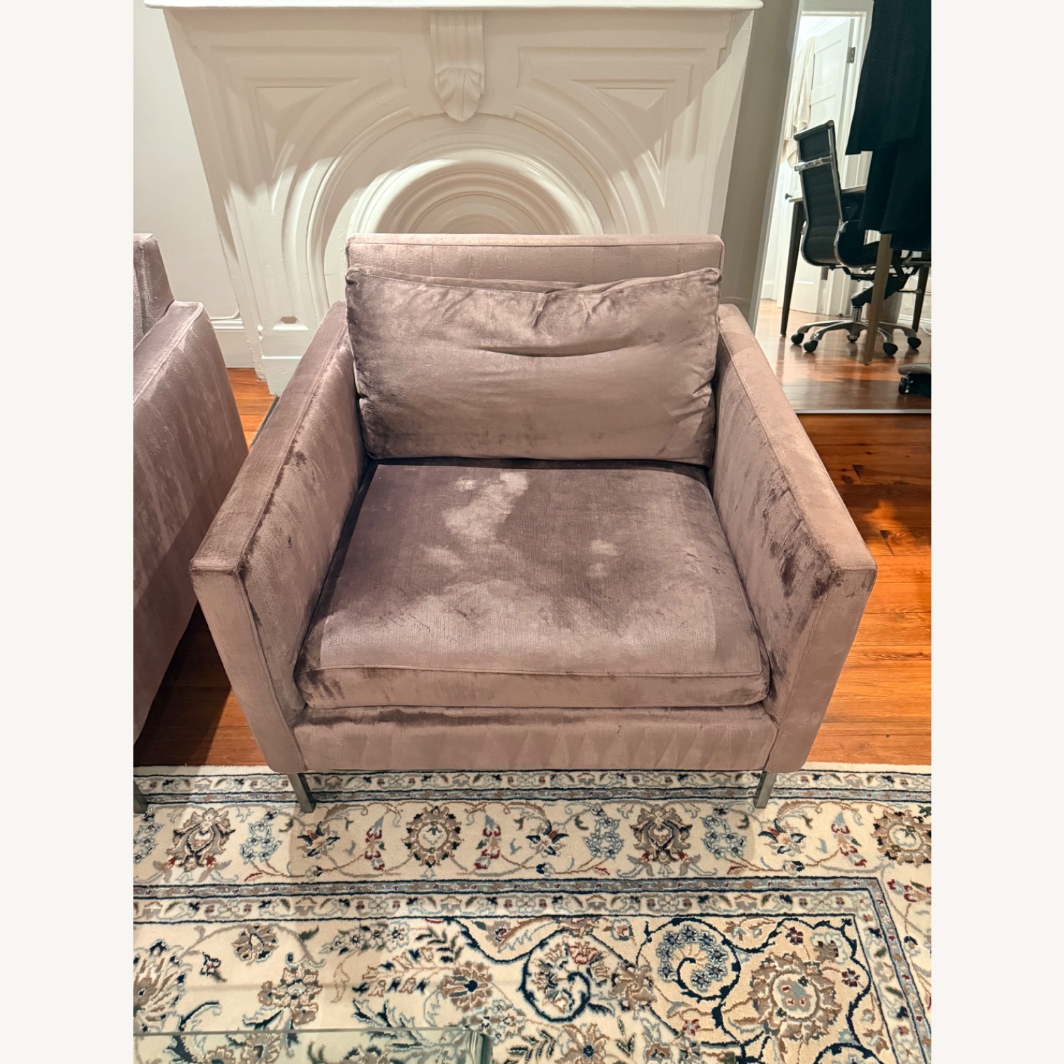 ABC Carpet and Home Cobble Hill Purple Velvet Accent Chairs - image-7