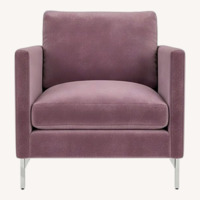 ABC Carpet and Home Cobble Hill Purple Velvet Accent Chairs