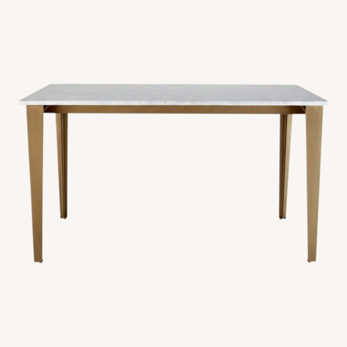 Used CB2 Paradigm White Marble Desk for sale on AptDeco