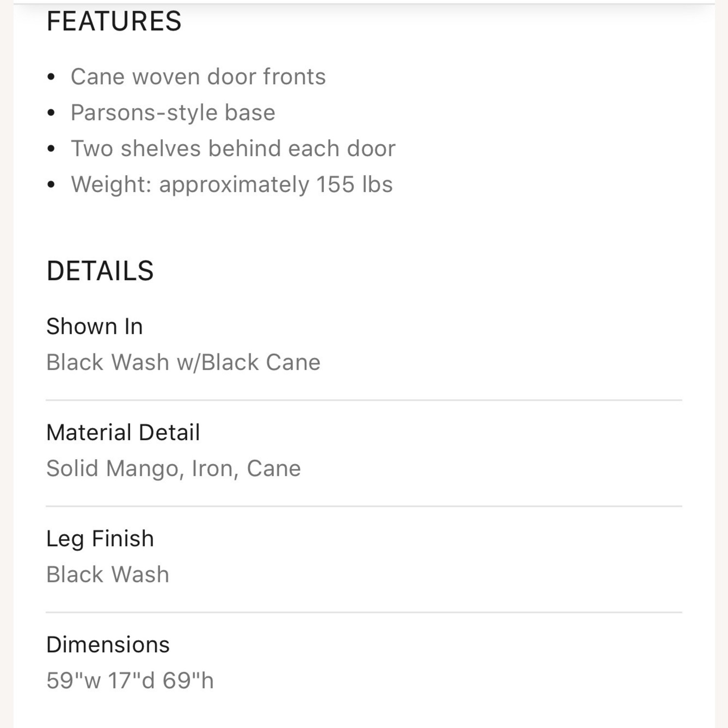 Burke Décor Black Wood Armoire - image-7