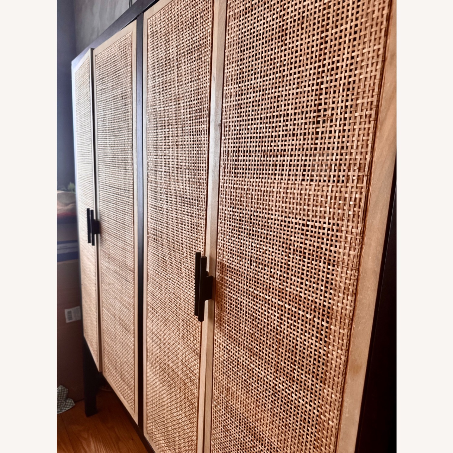 Burke Décor Black Wood Armoire - image-2