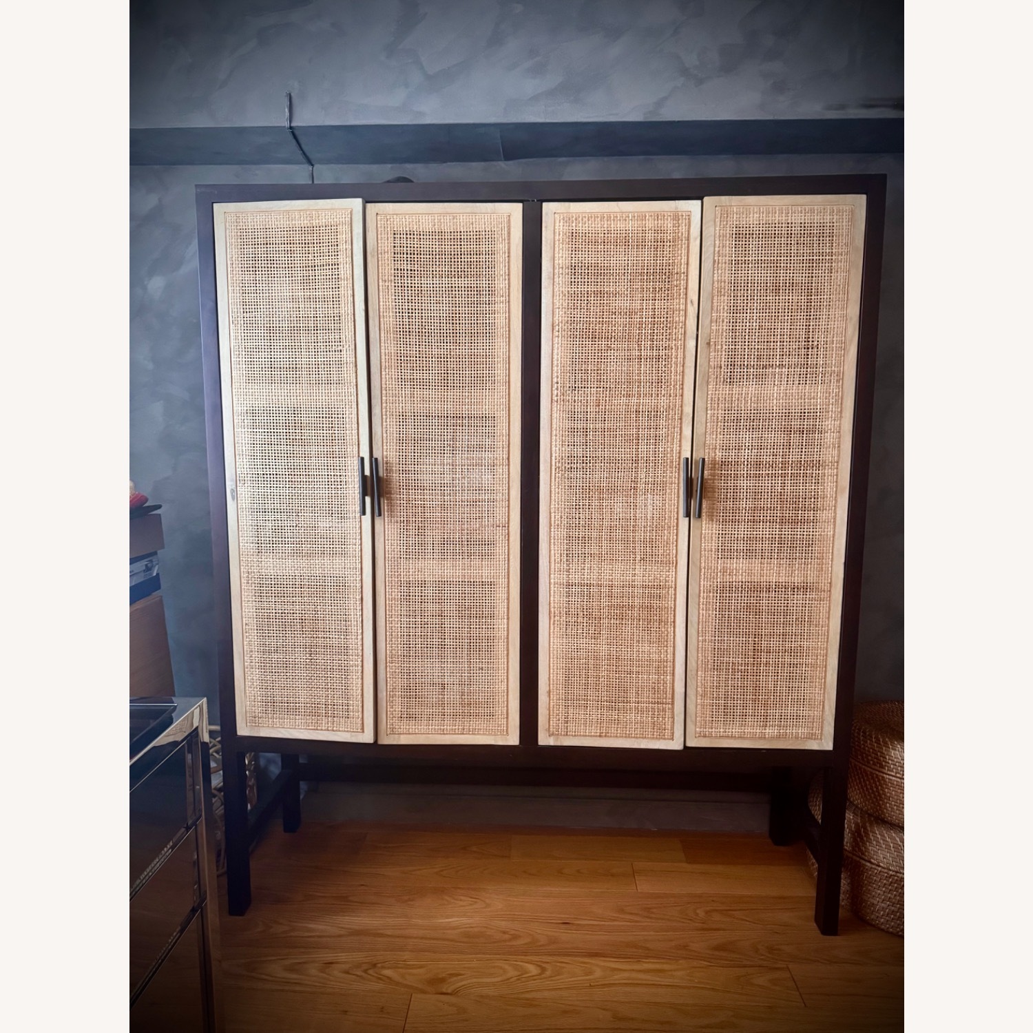 Burke Décor Black Wood Armoire - image-9