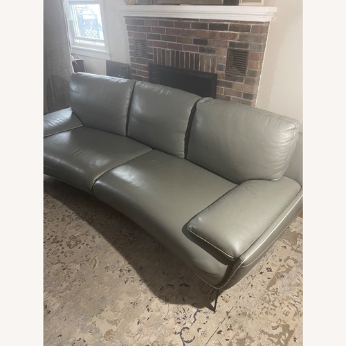 Used Violino Furio Light Gray Leather 3+ Seater Sofa for sale on AptDeco