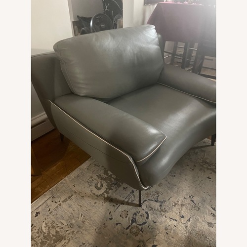 Used Violino Mid Century Armed Chair Light Gray for sale on AptDeco