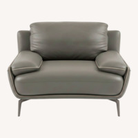 Violino Mid Century Armed Chair Light Gray