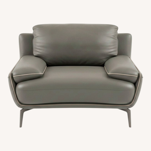 Used Violino Mid Century Armed Chair Light Gray for sale on AptDeco