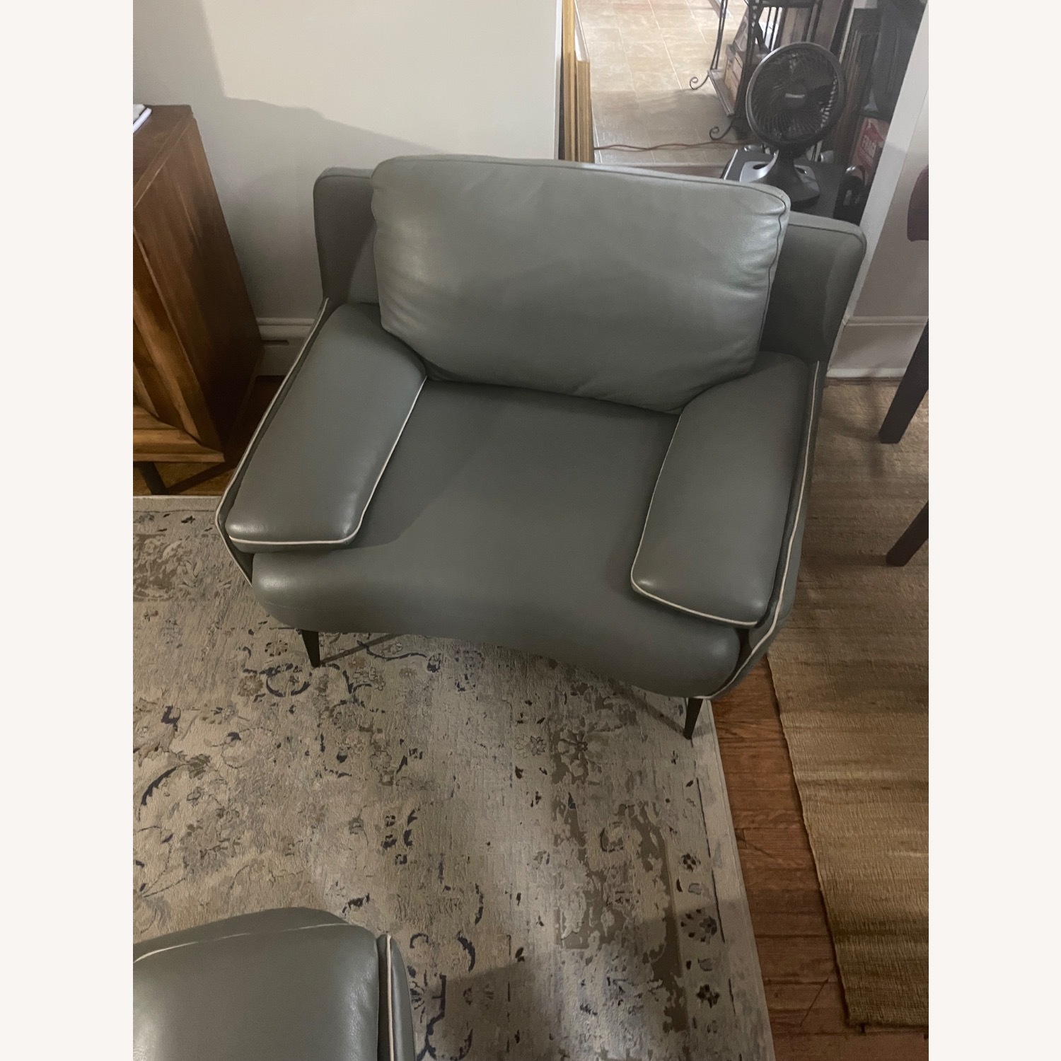 Violino Mid Century Armed Chair Light Gray - image-2