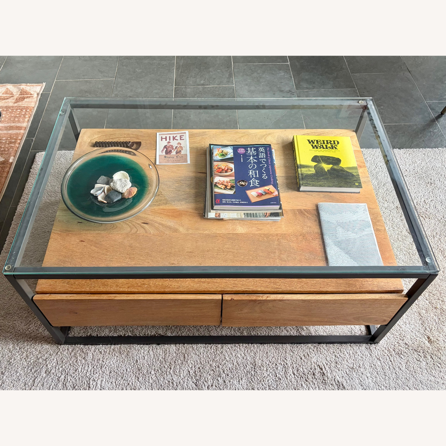 West Elm Box Frame Storage Coffee Table - image-2