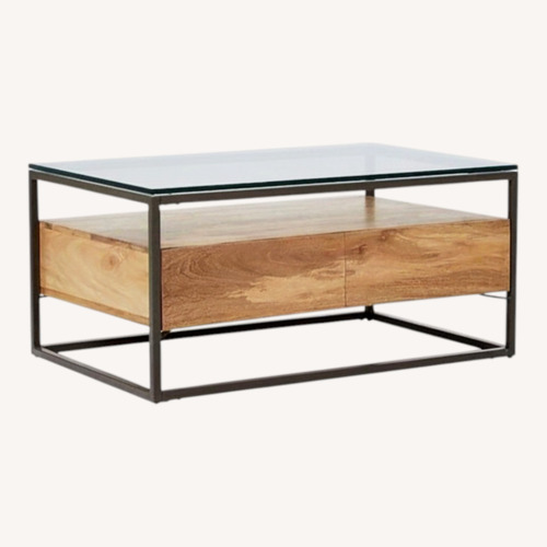 Used West Elm Box Frame Storage Coffee Table for sale on AptDeco