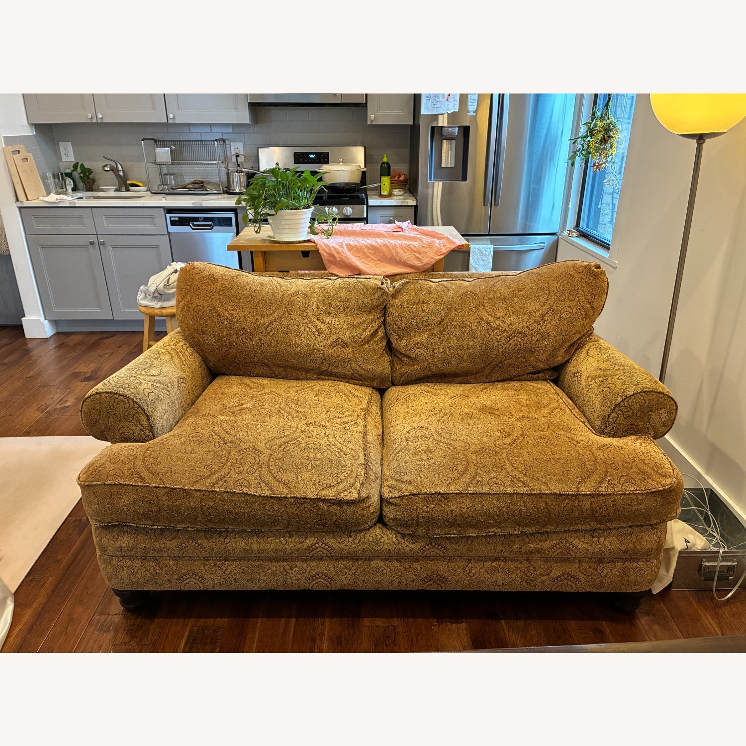 Vintage Sofa with Unique Print  59"  - image-1